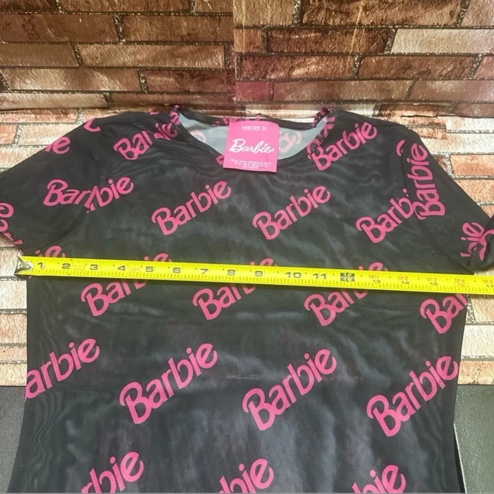 Barbie Black and Pink Bodysuit with Logo Print - Picture 6 of 8